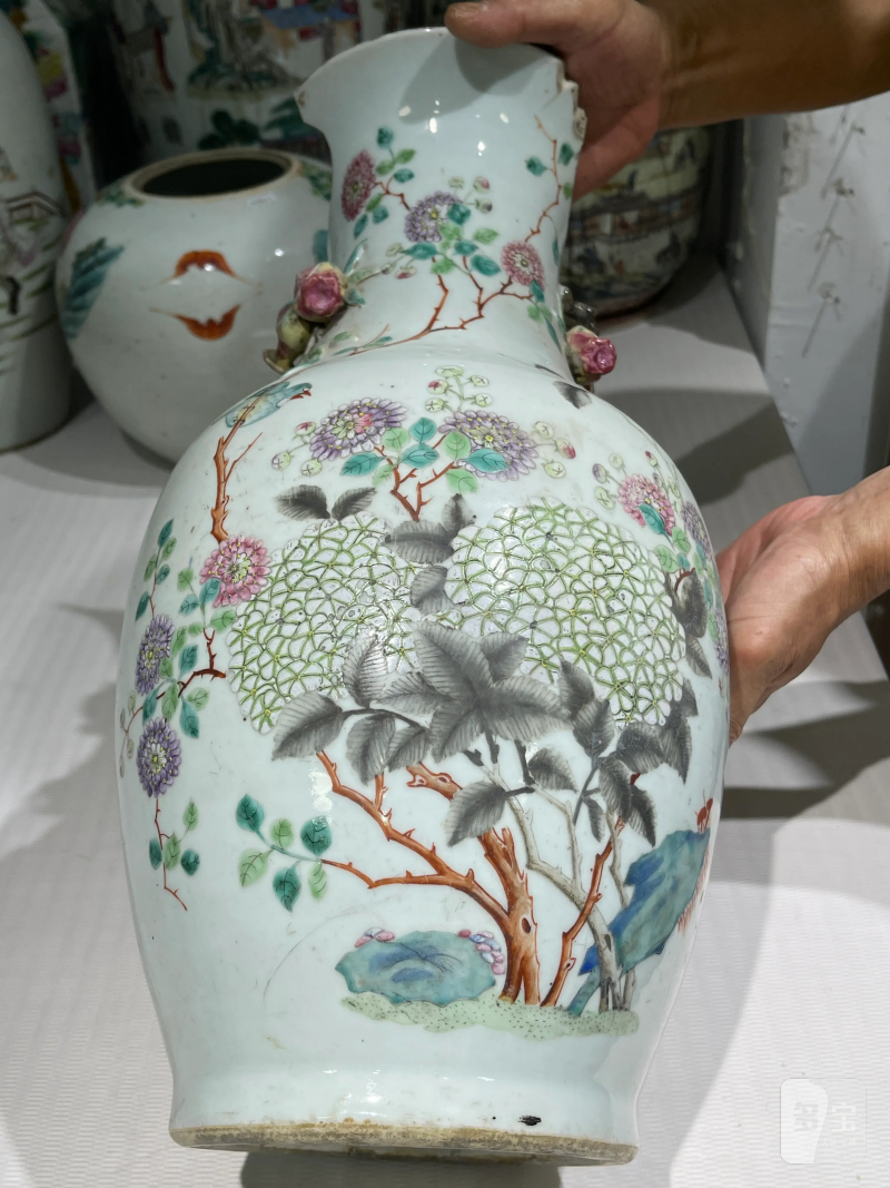 清代 粉彩花鸟纹瓶一组二十一件 - 图119